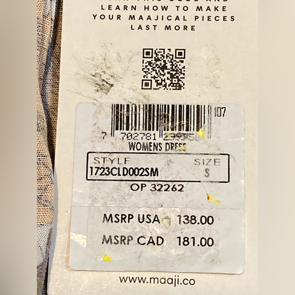 NWT Maaji Cremon Aurora Tropical Floral Long Dress or Cover-up - Sz S - Picture 13 of 15